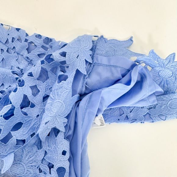 Antonio Melani Peggy Column Cut-Out Lace Sleeveless Sheath Midi Dress Sz 6. Blue - Picture 8 of 13